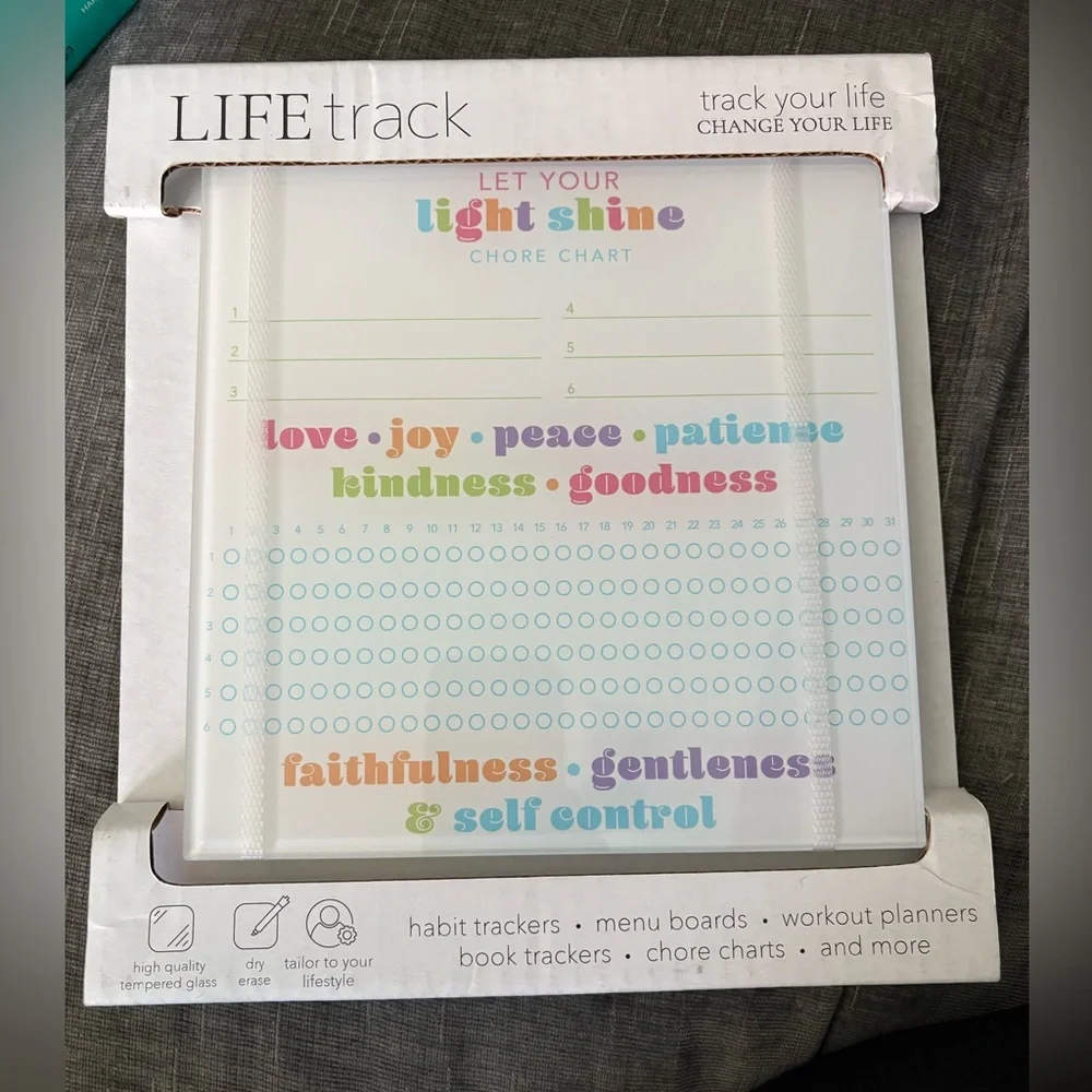 Life Track Designs Artistic Tempered Glass Chart